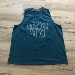 MASSIVE $10 SALE Blue Muscle Tee with Sporty Outline Design